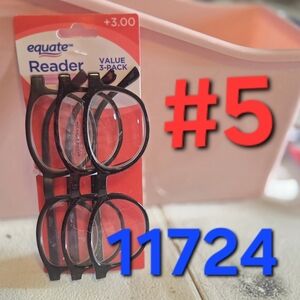 Equate Black Reading Glasses 3-Pack